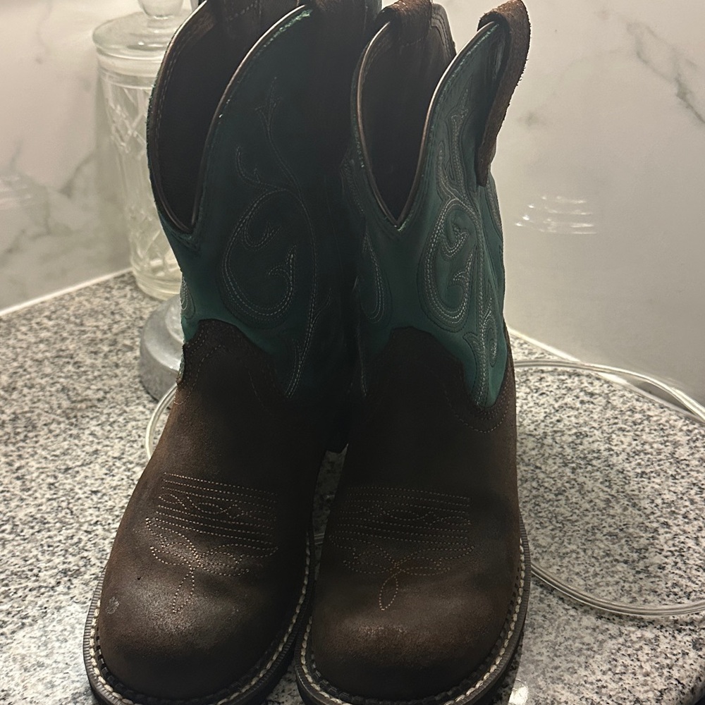 Ariat Brown and Teal Women's Boots